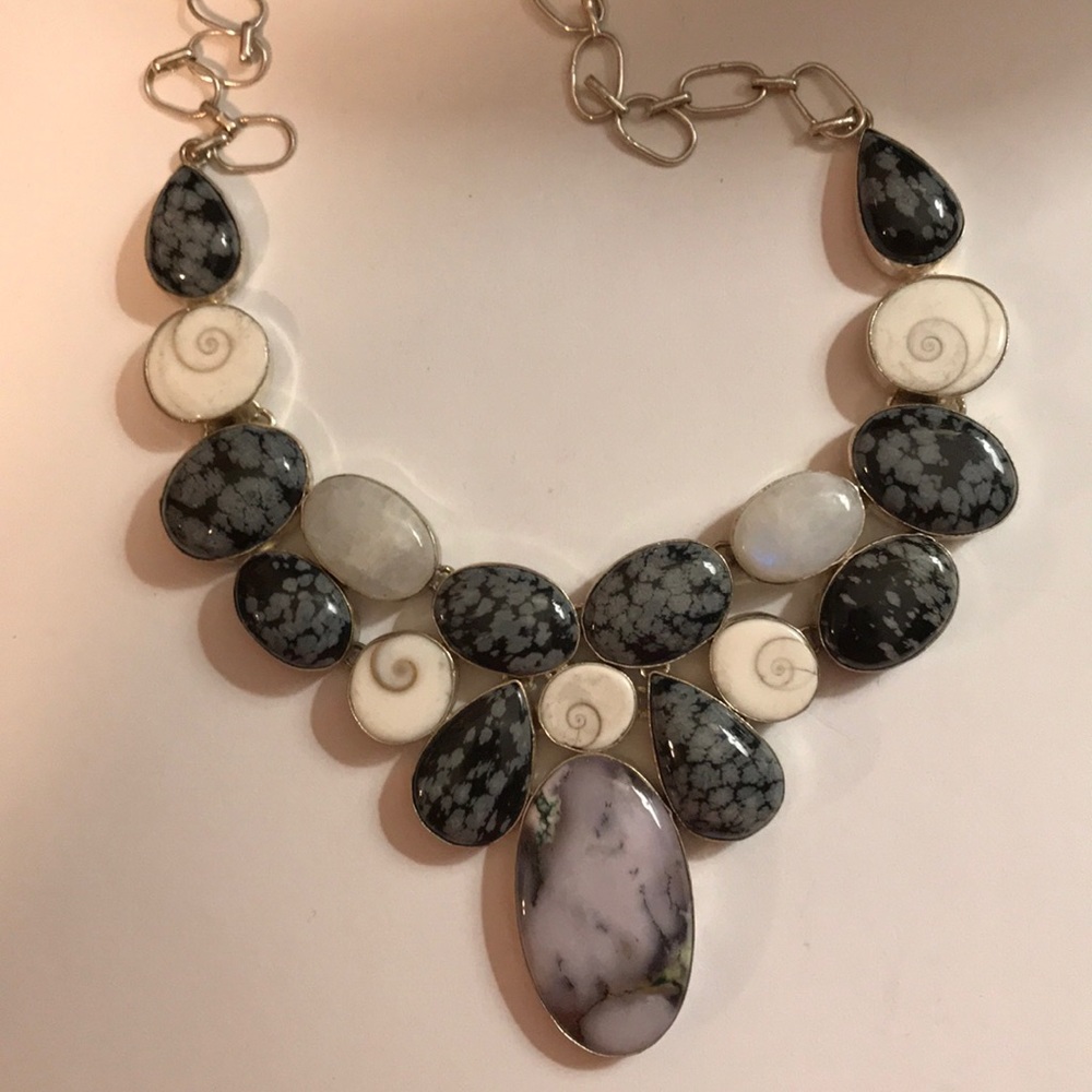 Multi stone 925 necklace